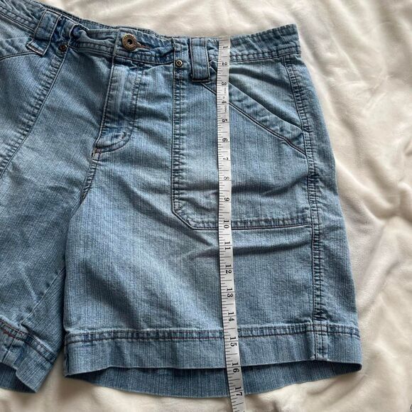 Vintage Y2K indie boho Faded Glory high waisted light wash denim shorts size 12 - Picture 6 of 6